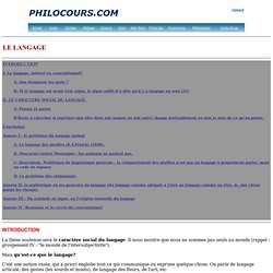 cours sur le langage