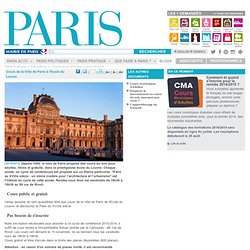 Cours de la Ville de Paris à l'Ecole du Louvre