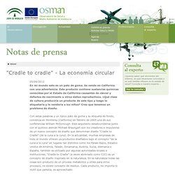 "Cradle to cradle" - La economía circular