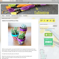 Fabric Covered Flower Pots