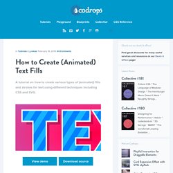 How to Create (Animated) Text Fills