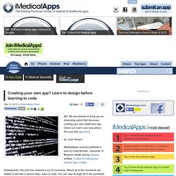 Creating your own app? Learn to design before learning to code