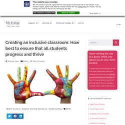 Creating an inclusive classroom: How best to ensure that all students progress and thrive – The Early Career Hub