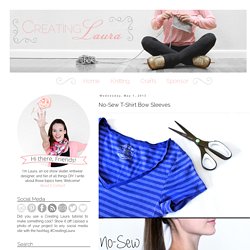 Creating Laura: No-Sew T-Shirt Bow Sleeves