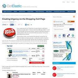 Creating Urgency on the Shopping Cart Page