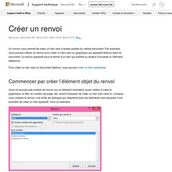 Créer un renvoi - Word