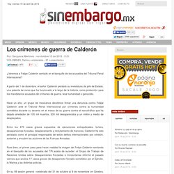 Los crímenes de guerra de Calderón