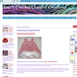 Crochet Pig Ear Flap Child Hat