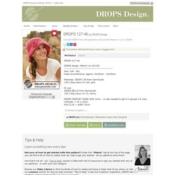 DROPS 127-46 - Crochet DROPS hat with large brim and crochet flower in "Lin" or "Belle". - Free pattern by DROPS Design