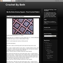 My No-Holes Granny Square - Free Crochet Pattern