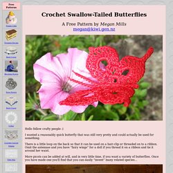 Crochet Swallow-Tailed Butterflies