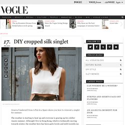 DIY cropped silk singlet