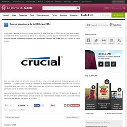 Crucial proposera de la DDR4 en 2014