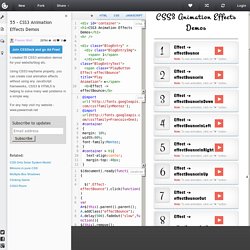 55 - CSS3 Animation Effects Demos