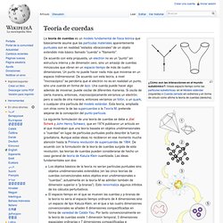 Teoría de cuerdas