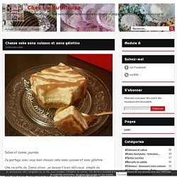 Cheese cake sans cuisson et sans gélatine - Chez La Butineuse