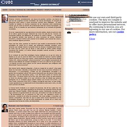 ICUB, UOC - Cultura XXI: ¿Nueva economía? ¿Nueva sociedad?