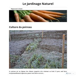 Culture du poireau – Le Jardinage Naturel