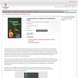 Cultuuroverdracht en onderwijs in een multiculturele context.