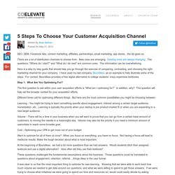 5 Steps To Choose Your Customer Acquisition Channel