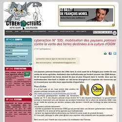 cyberaction mobilisation des paysans polonais contre la vente des terres destinées à la culture d'OGM