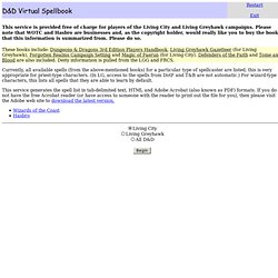 D&D Virtual Spellbook
