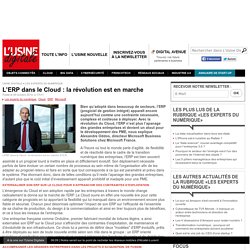 L’ERP dans le Cloud : la révolution est en marche