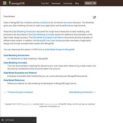Data Models — MongoDB Manual 2.6.4