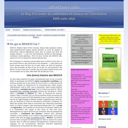 De qui se MOOCS t'on ?