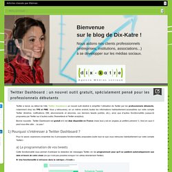 Débuter sur Twitter avec Twitter Dashboard