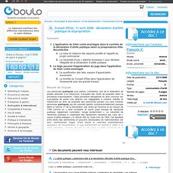 Conseil d'Etat, 11 avril 2008 - déclaration d'utilité publique e