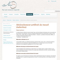 Déclenchement artificiel du travail (induction) - AlterNatives