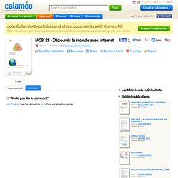 Découvrir le monde avec internet (Calameo +PDF)