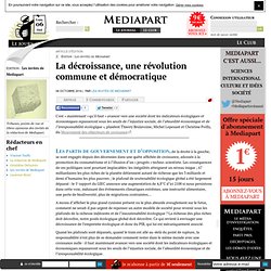 La décroissance, une révolution commune et démocratique