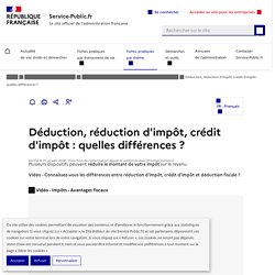 Déduction, réduction, crédit d'impôt sur le revenu : quelles différences ?