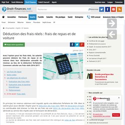 Déduction des frais réels : frais de repas et de voiture