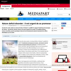 Nature deficit disorder : il est urgent de se promener