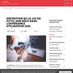 Définition de la Loi de Fitts, son rôle dans l'expérience utilisateur (UX)