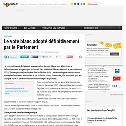 Le vote blanc adopté définitivement par le Parlement