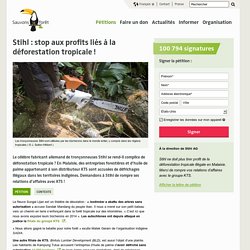 Stihl : stop aux profits liés à la déforestation tropicale