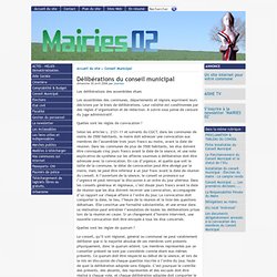 Délibérations du conseil municipal - [MAIRIES 02]