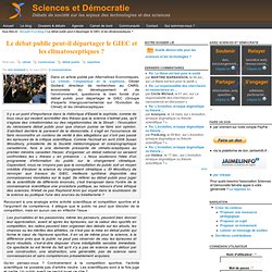 2010/03/14 - Le débat public peut-il départager le GIEC et les climatosceptiques ?