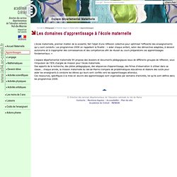 Domaines d'activités