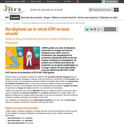 Dépliants sur le retrait d’EPI en toute sécurité - Actualité