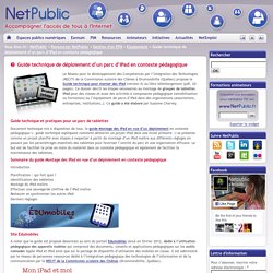Guide technique de déploiement d’un parc d’iPad en contexte pédagogique