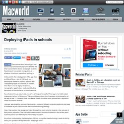 Deploying iPads in schools
