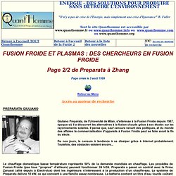 DES CHERCHEURS EN FUSION FROIDE 2/2