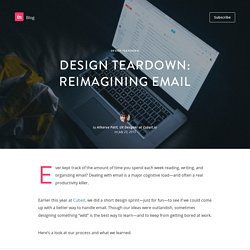 Design teardown: reimagining email