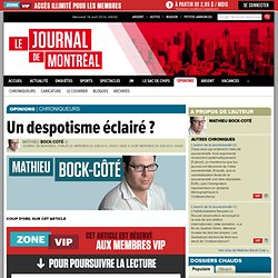 Un despotisme éclairé ?