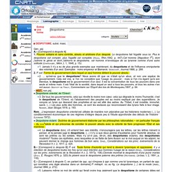 DESPOTISME : Définition de DESPOTISME